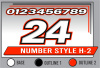 PRINTED NUMBER SET H-2